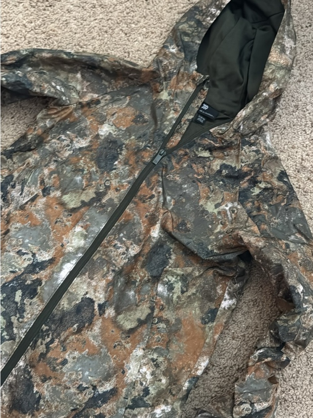 Boys Camouflage Hooded Jacket - M